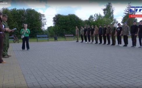 закрытие учебно-военных сборов юношей 10-ых классов МОУ "СОШ" № 2 Бабынино